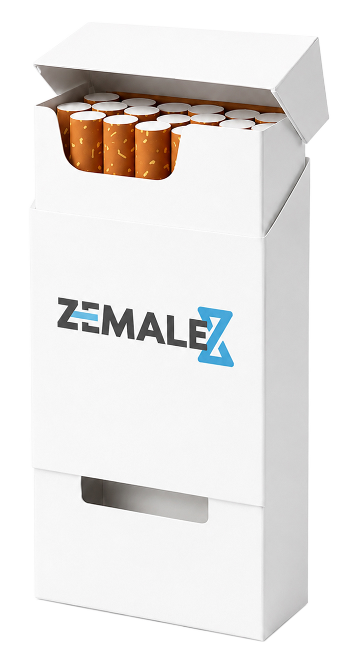 ZEMALE Putback System - Cigarette pack with integrated filter containment compartment